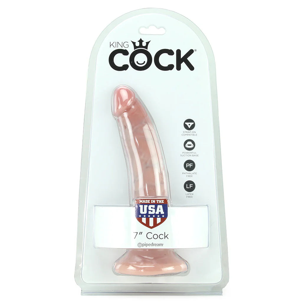 King Cock 7 Inch Dildo in Flesh