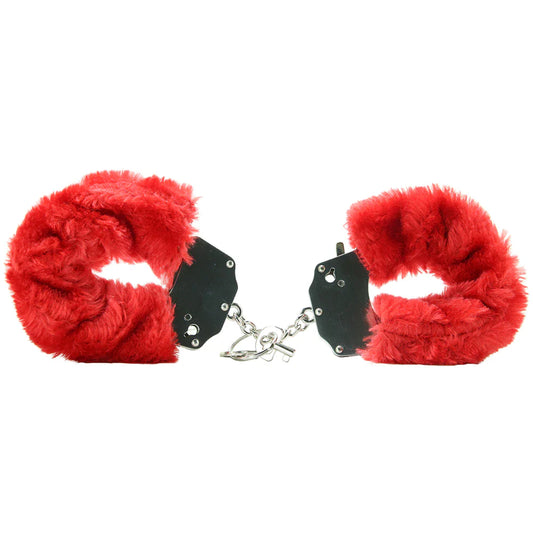 Fetish Fantasy Furry Cuffs in Red - SexToysVancouver.Delivery