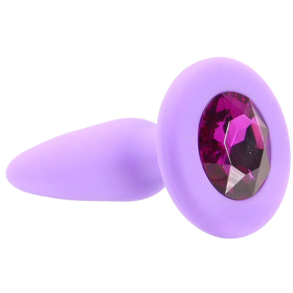 Glams Mini Purple Gem Silicone Butt Plug - SexToysVancouver.Delivery