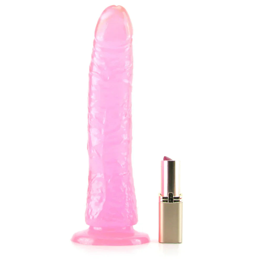 Basix Slim 7 Inch Dildo in Pink - SexToysVancouver.Delivery