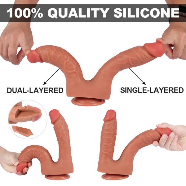STV RealSkin Double Dildo 8.5 Inch - Image 5