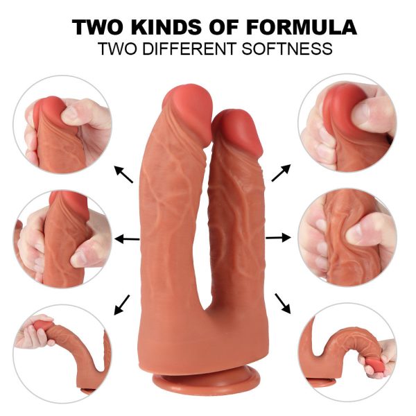 STV RealSkin Double Dildo 8.5 Inch - Image 6