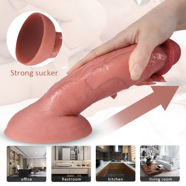 RHT RealSkin 8" Thick Dildo #43-M - Image 8