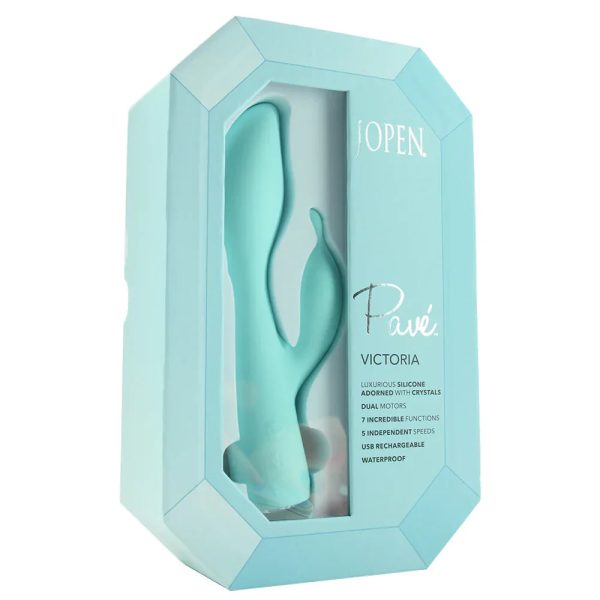 Pavé Victoria Rabbit Vibe in Teal - SexToysSurrey.Delivery