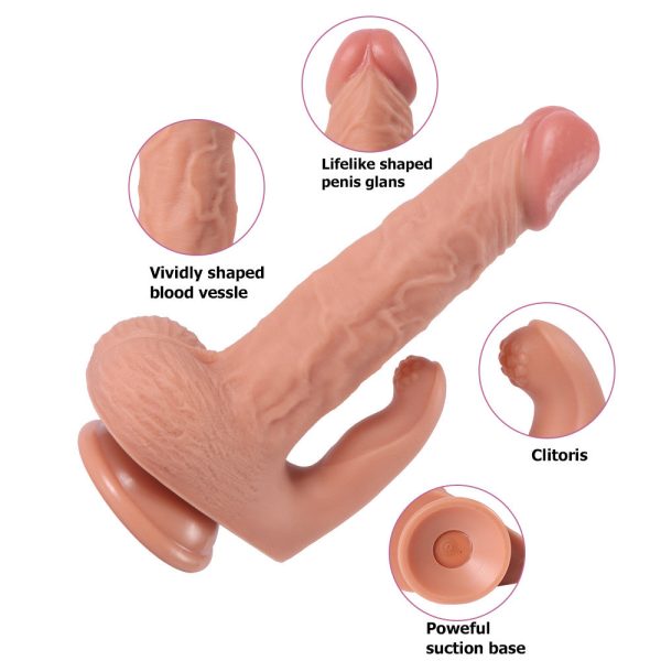 STV Remote Vibrating Dual Cock 8" Inch - Image 2