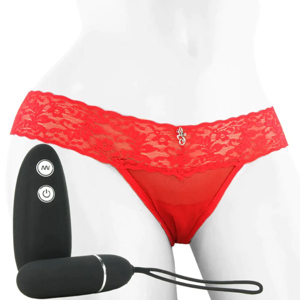 Wireless Remote Vibrating Red Panties in S/M