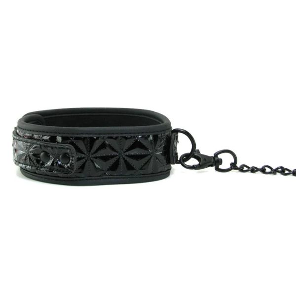 Sinful Collar with Leash in Black - SexToysSurrey.Delivery