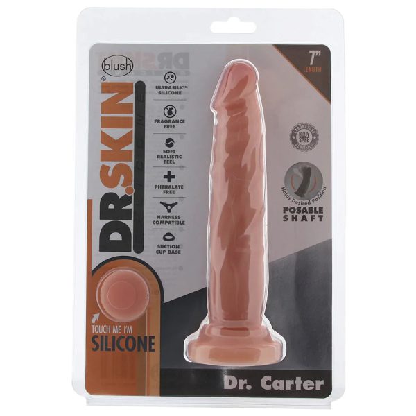 Dr. Skin Dr. Carter 7 Inch Dildo in Vanilla - SexToysSurrey.Delivery