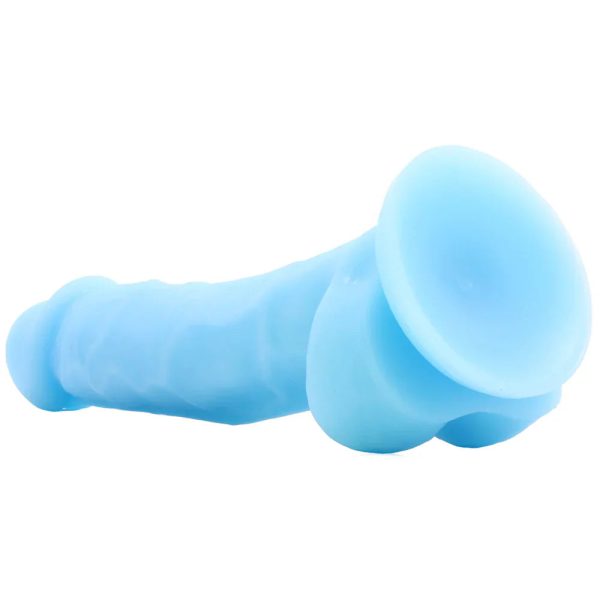 Firefly 5 Inch Pleasures Glowing Silicone Dildo in Blue - SexToysSurrey.Delivery