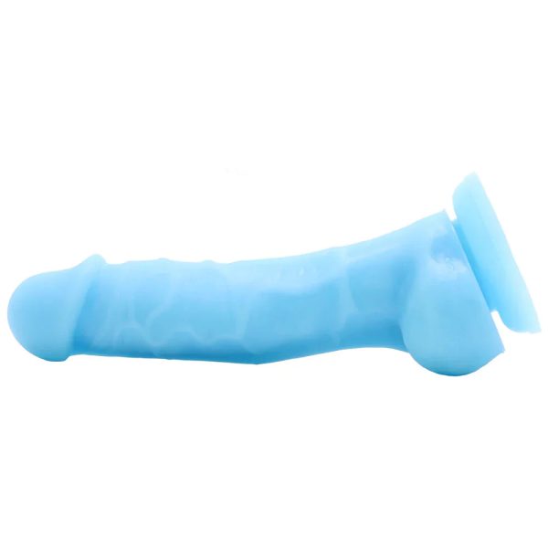 Firefly 5 Inch Pleasures Glowing Silicone Dildo in Blue - SexToysSurrey.Delivery