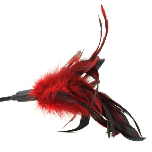Starburst Feather Body Tickler in Red - SexToysSurrey.Delivery