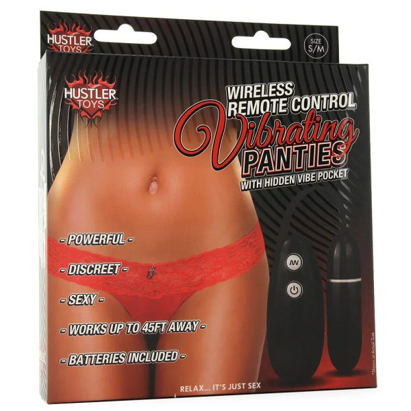 Wireless Remote Vibrating Red Panties in S/M - Image 2