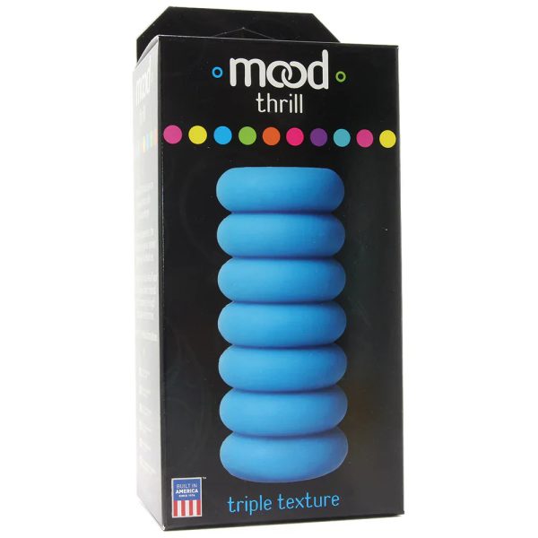 Mood Thrill Triple Texture Stroker in Blue - Image 6