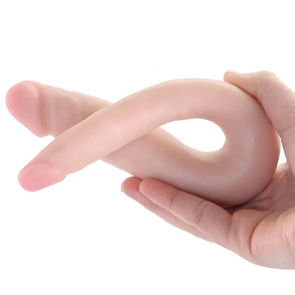 Dr. Skin Mini 12 Inch Double Dildo in Vanilla - SexToysSurrey.Delivery