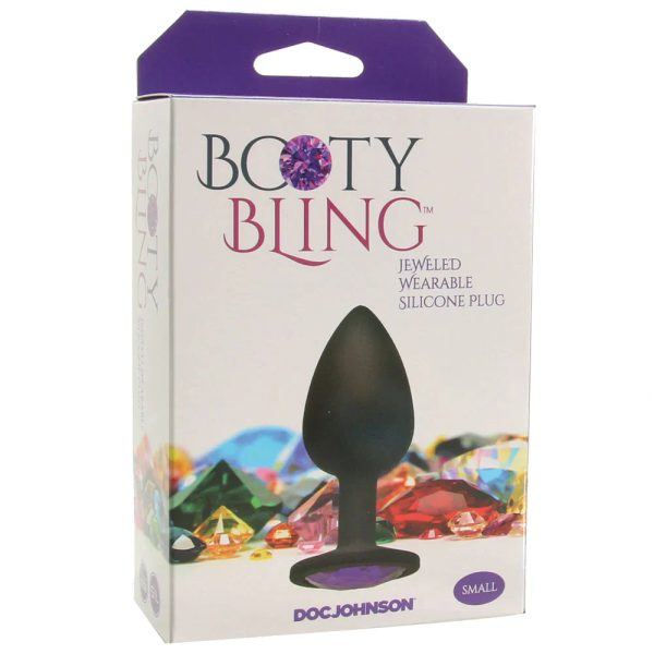 Booty Bling Small Purple Jeweled Silicone Plug - SexToysSurrey.Delivery