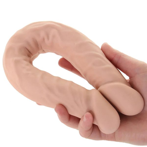 RealRock 14 Inch Double Dildo in White - SexToysSurrey.Delivery