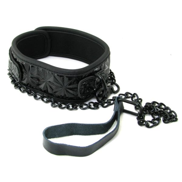 Sinful Collar with Leash in Black - SexToysSurrey.Delivery