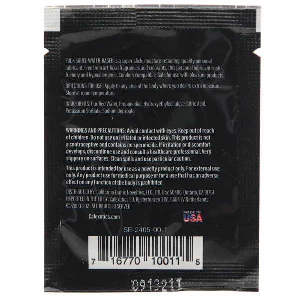 F**k Sauce Water Based Lube .08oz - Image 4