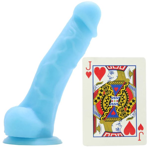 Firefly 5 Inch Pleasures Glowing Silicone Dildo in Blue - SexToysSurrey.Delivery