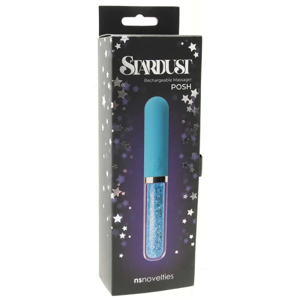 Stardust Posh Rechargeable Glass Vibe in Blue - Image 6