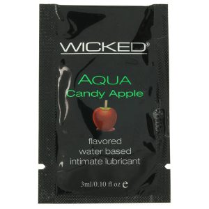 Aqua Flavored Lube .10oz/3ml in Candy Apple