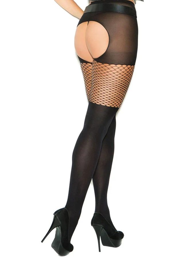 Diamond Top Crotchless Pantyhose - Image 6