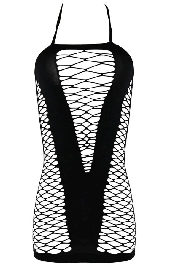 Black Seamless V-Plunge Dress - Image 3