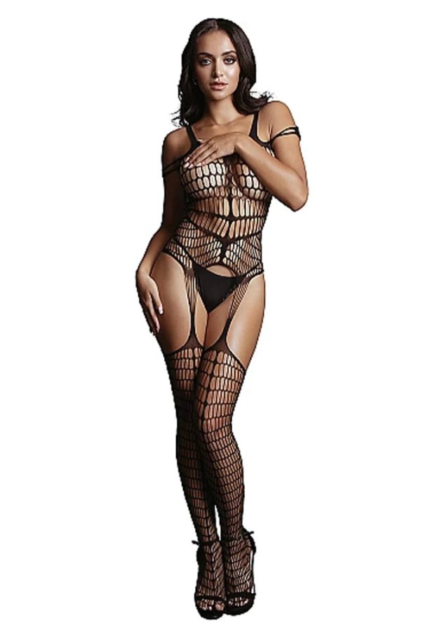 Le Désir Black Shredded Bodystocking - Image 4