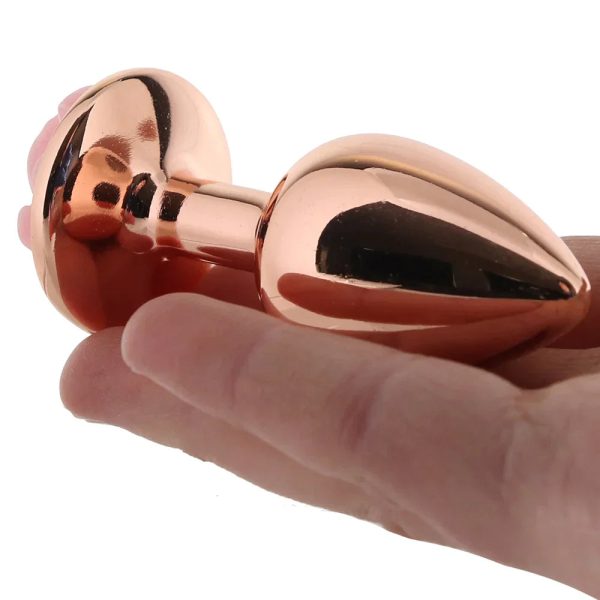 Booty Sparks Pink Rose Gold Anal Plug in Small - Image 4